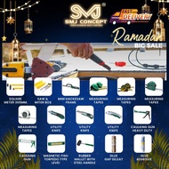 SMJ CONCEPT® Installation Tool Set | Saw, Measuring Tapes, Utility Knife, Caulking Gun, Glue