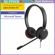 Jabra EVOLVE 30 USB Wired Stereo Noise-Cancelling Headset Mute Button Telephone Headset, Pc Headset,