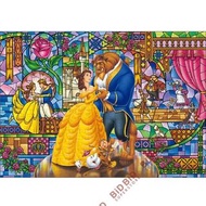 美女與野獸 Puzzle 砌圖 300pcs 愛的彩繪玻璃 Disney 迪士尼 Beauty and the Beast Belle 貝兒 拼圖 日本製