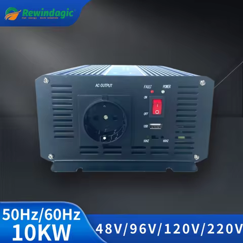 10000W Power Converter DC 48V 96V 120V to AC 220V 230V 240V Pure Sine Wave 50Hz 60Hz Off Grid Invert