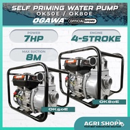 Agrishop OGAWA 2"/3" Self Priming Water Pump OK50E/OK80E c/w OG220P Reliable Pumping Solution for Ho