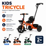 BS 315 2in1 Child Tricycle Pushable Multi-Purpose Stroller Bike with Seat Belt for Baby