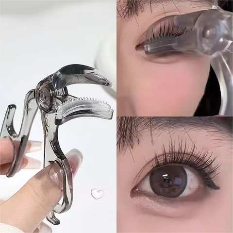 GECOMO Frameless Tooth Comb Wide-Angle Eyelash Curler Natural Curling Long-Lasting Eyelash Shaping M