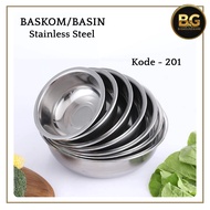 BG - Stainless Steel Bowl Basin Multifunctional Bowl Basin Vegetable Fruit Bowl Basin 201 per pack (