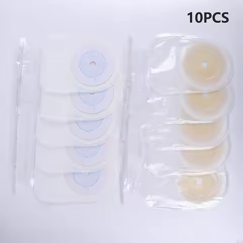 10pcs Drain Valve One-piece System Colostomy Bags For Adults Disposable Colostomy Pouch Opening With