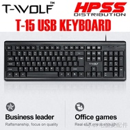 ↂ❒❖T-WOLF TF15 / TF500 Compact USB Keyboard. SIMILAR K120 MK220 MK230 AVF AK1018U SALPIDO K220 K250 