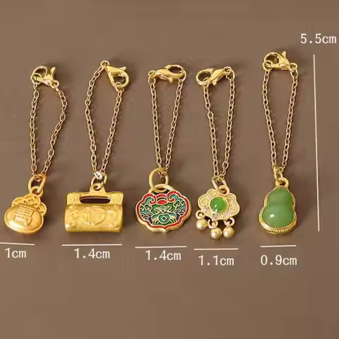 1/6 Miniature Simulation Necklace Chinese Beauty Dress Up Mini BJD Jade Buckle Necklace Blessing DIY