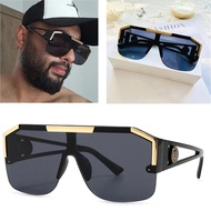 Classic Square Frameless Sunglasses Fashion Brand Design Lion King One Piece Hollowed Out Sun Glasses Outdoor Sport Fishing Sunscreen Sunshade Glasses UV400