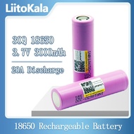 LiitoKala 100  original New INR18650 b-attery3.7V 18650 3000m-Ah INR18650 30Q li ion Rechargeable Batteries
