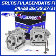 ATAKA หัว 2 วาล์วใหญ่ SRL115 FI LAGENDA 115 FI MIO115 FINO 24/28MM 26/30MM 27/31MM มีวาล์วคู่หนึ่ง