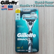 Gillette® Mach3® Razor Handle + Blade Refills ชุดมีดโกน ยิลเลตต์ มัคทรี