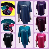(READY STOCK) Women's T Shirt Sleeve 3/4 //Baju T Shirt Perempuan Lengan 3/4 Suku //Size XL - 4XL