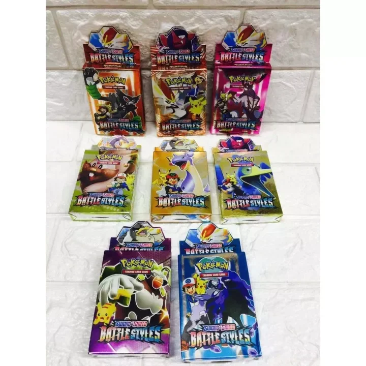 25 lembar mainan koleksi kartu pokemon langka