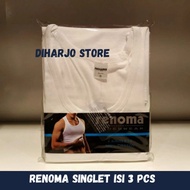 KATUN RENOMA Men's Singlet Undershirt Contains 3 PCS White, Anti-Stretch Cotton Material