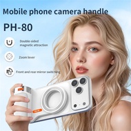 Singee Zoom Magnetic Phone Grip with Fill light Remote Control Handle Stabilizer Phone Holder for iP
