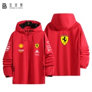 เสื้อแจ็คเก็ตกันลมแบบแยกชิ้น F1 Formula One Racing Championship Ferrari เสื้อแจ็คเก็ตแบบแยกชิ้นสำหรั