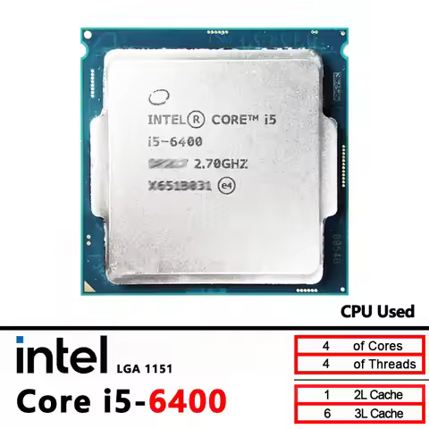 Intel Used Core i5-6400 i5 6400 2.7 GHz 6M 65W LGA 1151