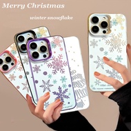 Christmas Winter Snowflake Case Cover For VIVO V60 Y400 V50 Lite Y04 Y29 V40 Y100 Y76 5G Y19S IQZ 10