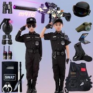 兒童特警服套裝警官服萬聖節cosplay警察制服警服男童特種兵裝備