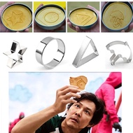 [LUCKY] Squid Game Umbrella Shape Triangle Mould Sun Umbrella Frosting Mould Set DALGONA Korean Sugar Candy Making