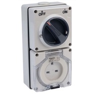IP66 WEATHER PROOF ISOLATOR TYPE 13A SWITCH SOCKET - FOR INDOOR & OUTDOOR USE -->READY STOCK