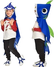 3D Kids Shark Costume for Baby Boys Cape and Mask for Animal Fancy Dress Ocean Sea Party Favors Blue