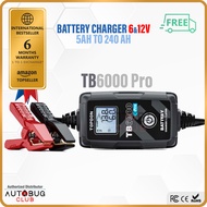 TOPDON TB6000 Pro Vehicle Car Battery Charger & Tester (6V & 12V) (5 Ah to 240 Ah) EU Plug