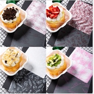 10pcs【Bento CakeBox + Oil Paper】Lunch Box/ Cake Box/Disposable Bento Box 网红便当蛋糕盒 网红4寸便当盒小蛋糕盒子/一次性打包包