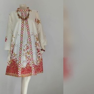 TUNIK BATIK TERBARU 2022 BAJU PESTA MODERN PAKAIAN CANTIK REMAJA KEKINIAN MODEL BELAH DEPAN