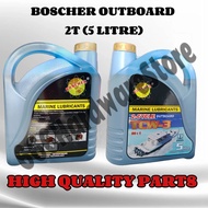 BOSCHER 2-CYCLE OUTBOARD 5 LITER / MINYAK 2T TCW-3 5 LITER