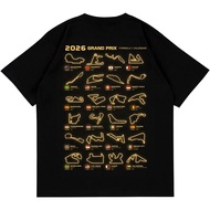 F1 MAP CALENDAR T-SHIRT 2026 | T-SHIRT FORMULA 1 RACING NEW UPDATE | PREMIUM COMBED | MEN AND WOMEN