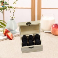 [chulisia] Wooden Essential Oil Storage Box Essential Oil Holder Rectangle Carry Essential
