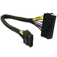COMeap 24 Pin to 14 Pin ATX PSU Main Power Adapter Braided Sleeved Cable for IBM Lenovo PCs and Serv