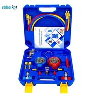 3 Way AC Manifold Gauge Set with 1.2m Hoses AC Diagnostic Manifold Gauge Set Air Conditioning Manifo