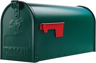 Gibraltar Mailboxes Elite Medium Capacity Galvanized Steel Green, Post-Mount Mailbox, E1100G00