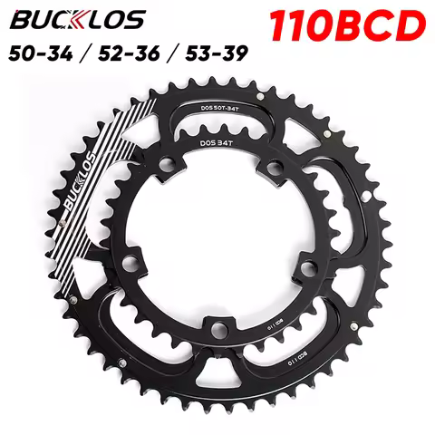 BUCKLOS 110BCD Chainwheel Road Bicycle Chainring 110BCD 50 34T 52 36T 53 39T Road 11 Speed Bike Chai