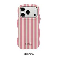 1 ชิ้น ลายทางสีชมพู, เคสโทรศัพท์ลายคลื่น Phone 17 Pro Max, เข้ากันได้กับ Phone 16 Pro Max, 15 Pro Ma