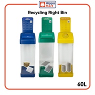 Recycle Right Bin | 60L | Dustbin | Waste Bin | Rubbish Bin | Multiple Colour