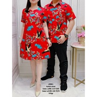 KEMEJA MERAH Couple red dress shirt 891 As676 Couple wedding invitation