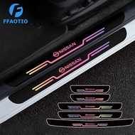 FFAOTIO Laser Car Threshold Sticker Rear Bumper Protector Car Accessories For Nissan Note GTR Qashqa