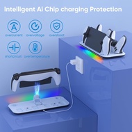 Ps5 Portal Charging Stand,Ps Portal Accessories with RBG Light & USB Type C Cable,Charging Dock for 