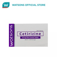 WATSONS Cetirizine Hydrochloride 10mg Tablet (Sold per tablet)