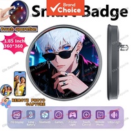 Electronic Badge HD Display Screen Bluetooth GIF Video Playback Touch Screen LED Audible Video Play 