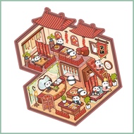 3D House Stickers 3D House Scene Stickers 3D Landscaping Stickers House Scene Sticker for Family Fri