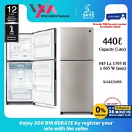 Sharp 440L Refrigerator 2 Door/Peti Ais 2 Pintu Inverter (SJ4422MSS) Peti Sejuk/Fridge/冰箱