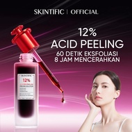 SKINTIFIC 12% AHA BHA PHA LHA Peeling Solution 30ml Brightening Facial Exfoliation Serum