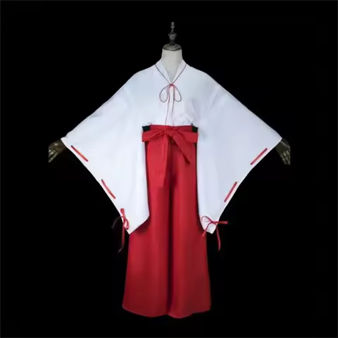 ❤XIALIN Anime Inuyasha Higurashi Kagome Kikyo Cosplay Costume Kimonos Wig Shoes Sets Halloween For W