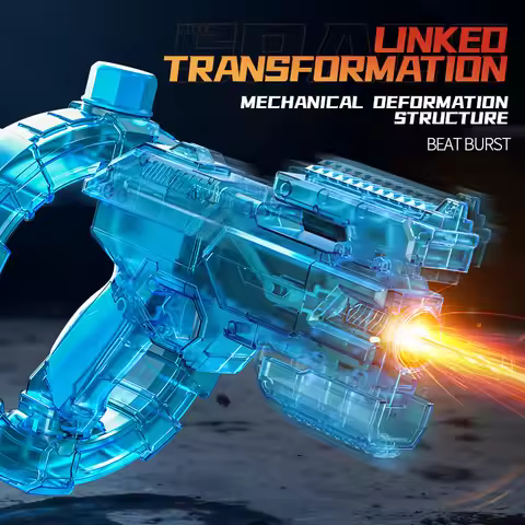 Electric water gun, cool mecha, flashing lights, large capacity water gun, water splashing festival,