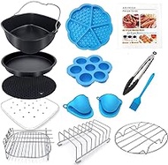 Square Air Fryer Accessories 12 pcs with Recipe Cookbook Compatible with Philips Air Fryer, COSORI