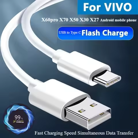 Super Flash Charge Cable USB to Type C data cable fast charging cable For VIVO X60pro X70 X50 X30 X2